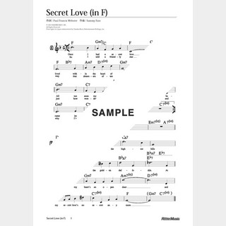 楽譜 Secret Love（移調バージョン in F）