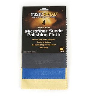 MUSIC NOMAD MN203 Super Soft Microfiber Suede Polishing Cloth - 3Pack