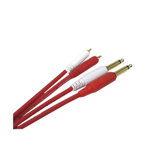 EXFORM COLOR TWIN CABLE 2RP-1M (RCA-PHONE 1ペア) 1.0ｍ (RED)