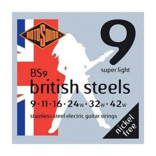 ROTOSOUNDBS9 British Steels Super Light 9-42 エレキギター弦×3セット
