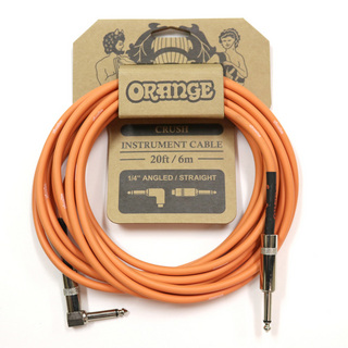 ORANGE CRUSH Instrument Cable 20ft/6m 1/4" Angled/Straight CA037【シールド】