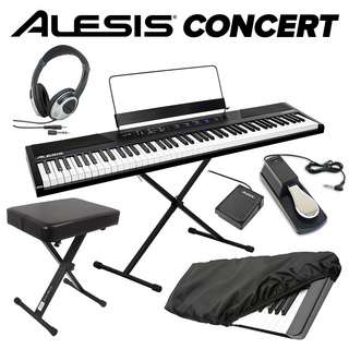 ALESIS Concert ペダル+スタンド+イス+ヘッドホン＋キーカバーセット 【Recital上位機種】