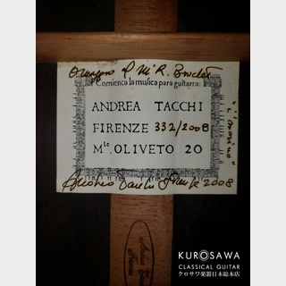 Andrea Tacchiアンドレア・タッキ 2008年製 Omaggio a R. Bouchet ブーシェオマージュ【日本総本店2F 在庫品】