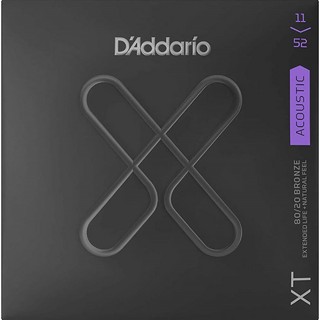 D'Addario XTABR1152 アコースティックギター弦 XT コーティング弦 80/20ブロンズ Custom Light .011-.052