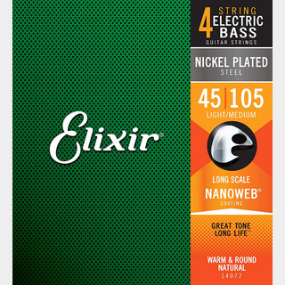 Elixir NANOWEB ニッケル 45-105 ミディアム ＃14077エレキベース弦