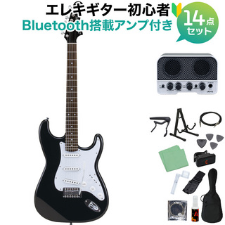 PhotogenicST180 HBK エレキギター初心者14点セット Bluetooth搭載ミニアンプ付