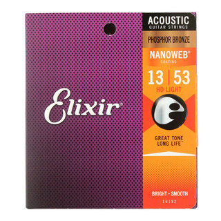 Elixirエリクサー 16182 PHOSPHOR BRONZE HD Light 13-53 アコースティックギター弦