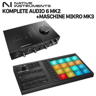 NATIVE INSTRUMENTSKOMPLETE AUDIO 6 MK2 + MASCHINE MIKRO MK3 オーディオインターフェイス