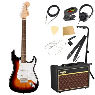Squier by Fender スクワイヤー/スクワイア Affinity Stratocaster 3TS エレキギター VOXアンプ付き 入門11点 初心者セット