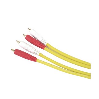EXFORM COLOR TWIN CABLE 2RR-3.0M (RCA-RCA 1ペア) 3.0ｍ (yellow)