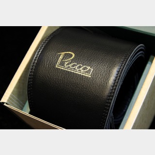 Picco Straps 4.0" Premium Leather Guitar Strap Pure Black