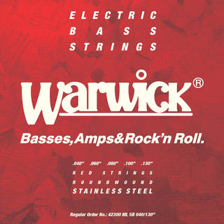 Warwick 42300 ML 5B 040/130 RED stainless steel 5-string Set 5弦ベース弦