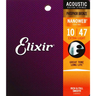 Elixir NANOWEB フォスファーブロンズ 10-47 エクストラライト #16002アコースティックギター弦