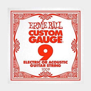 ERNIE BALLアーニーボール 1009 PLAIN STEEL ギター用バラ弦×6本