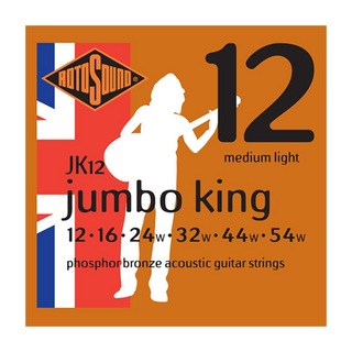 ROTOSOUND JK12 Jumbo King Medium Light 12-54 アコースティックギター弦×3セット