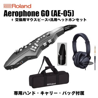 Roland Aerophone GO AE-05 + 交換用マウスピースOP-AE05MPH+ヘッドホンセット【純正バッグ・台数限定ウインド...