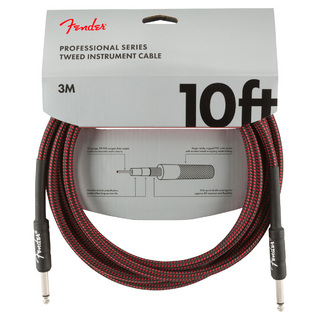 Fender Professional Series Tweed Instrument Cable RED　ギターシールドケーブル 約3m【池袋店】