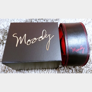 moody 2.5" Suade Backed Guitar Strap - Black/Red【未展示保管】【送料無料!】