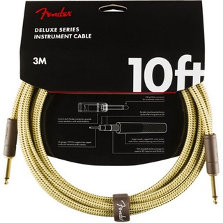 Fender フェンダー Deluxe Series Instrument Cables SS 10' Tweed ギターケーブル