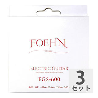 FOEHNEGS-600 ×3セット Electric Guitar Strings Custom Light エレキギター弦 09-46
