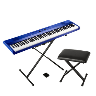 KORGコルグ L1SP MBULE Liano 電子ピアノ メタリックブルー X型ピアノ椅子付きセット
