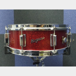Rogers Power Tone Wood Shell Red Sparkle 14×5【1960s】