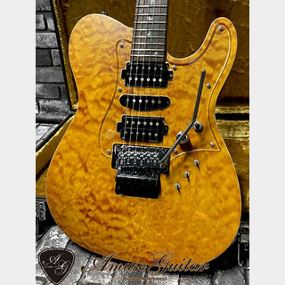 G-Life Guitars Cross Edge Quilt Top # Honney Sphene Half Mat 2015年製【AAAA Grade Figured】w/OHC 3.77kg