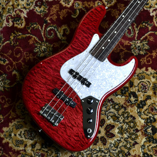 Fender 2024 Collection Made in Japan Hybrid II Jazz Bass Rosewood Fingerboard Quilt Red Beryl