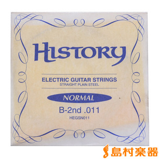 HISTORY HEGSN011 エレキギター弦 B-2nd .011 【バラ弦1本】