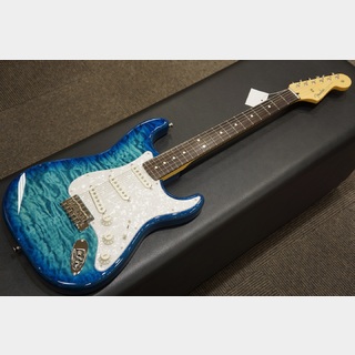 Fender  2024 Collection Made in Japan Hybrid II Stratocaster Rosewood Fingerboard / Quilt Aquamarine