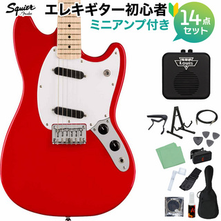 Squier by Fender SONIC MUSTANG Torino Red エレキギター初心者14点セット【ミニアンプ付き】 ムスタング
