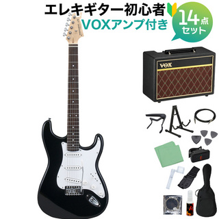 Photogenic ST-180 BK エレキギター 初心者14点セット【VOXアンプ付き】 ストラトタイプ