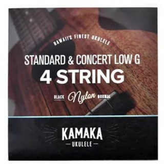 KamakaS-1G ウクレレ弦 ソプラノ / コンサート用 ブラックナイロン弦 Low-Gセット×2セット