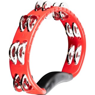 MeinlHEADLINER SERIES Hand Held ABS TAMBOURIN - Red / Double Row Jingle [HTMT1R]