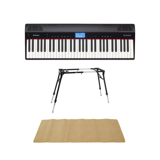Rolandローランド GO-61P GO:PIANO エントリーキーボード 4本脚型スタンド ピアノマット(クリーム)付きセット