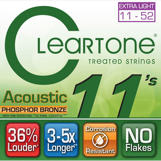 CleartonePHOSPHOR BRONZE アコースティックギター弦 エクストラライトゲージ 011-052