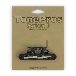 TONE PROSTP6G-B Standard Tuneomatic small posts, notched “G Formula” saddles ブラック ギター用ブリッジ