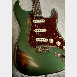 Fender Custom ShopRoasted 1961 Stratocaster Super Heavy Relic / Aged Sherwood Green Metallic over 3Color Sunburst