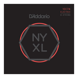D'Addario NYXL1074 Nickel Wound 8-String Electric Guitar Strings Light Top / Heavy Bottom 8弦用エレキギター弦