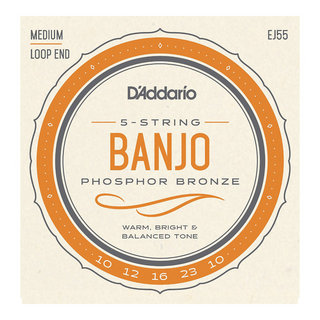 D'Addario ダダリオ EJ55 5-String Banjo Phosphor Bronze Medium 10-23 バンジョー弦