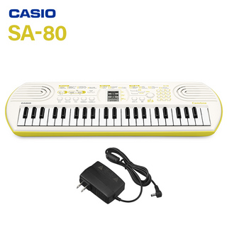 CasioSA-80+ADE95100LJ ミニキーボード 純正アダプターセット 44鍵盤