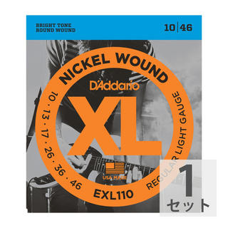 D'Addario ダダリオ 【1セット】 D'Addario 10-46 EXL110 Regular Light エレキギター弦