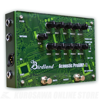 Birdland Acoustic Preamp 3《デュアルピックアップ用アコースティックDI》 【送料無料】