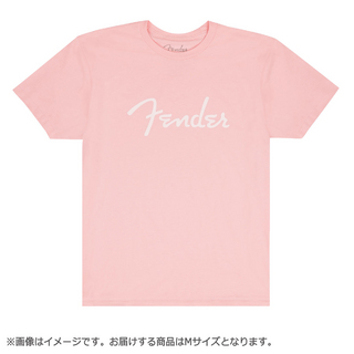 FenderSpaghetti Logo T-Shirt Shell Pink M Tシャツ Mサイズ