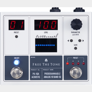 Free The Tone PA-1QA(アコースティック用) PROGRAMMABLE ANALOG 10 BAND EQ デジタルイコライザー【Webショップ限定】