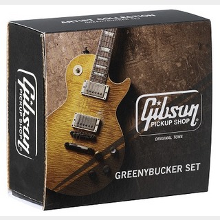 GibsonGreenybucker Set (Double black, Nickel cover, Unpotted, Rhythm pickup reverse polarity, Alnico 2)