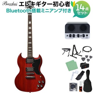BacchusMARQUIS-STD A-RED エレキギター初心者セット 【Bluetooth搭載アンプ付き】