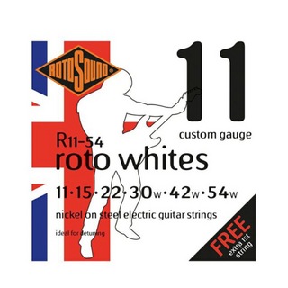 ROTOSOUNDR11-54 Roto Whites NICKEL DETUNING 11-54 エレキギター弦×6セット