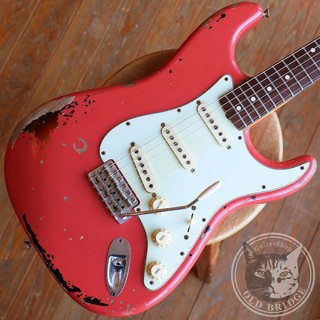 Fender Custom Shop Michael Landau 1963 Stratocaster Relic Fiesta Red Over 3 Color Sunburst