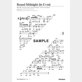 楽譜 Round Midnight（in E♭m／原曲キー）